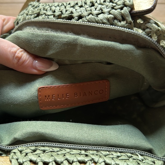 Melie Bianco Green Straw Woven Bag - Picture 4 of 4